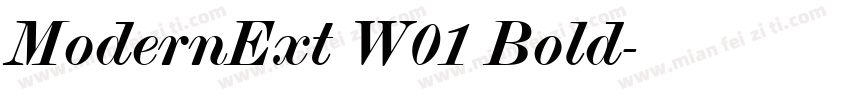 ModernExt W01 Bold字体转换
